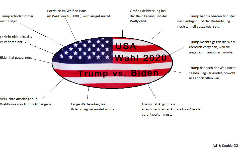 Grafik zur Wahl 2020 in den USA  © JVA Hahnöfersand