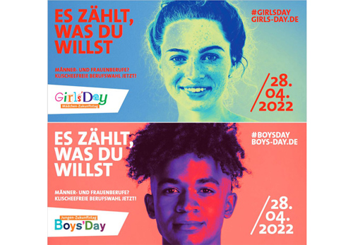 Es zählt, was du willst. Plakate zum Girls' & Boys' Day 2022 © kompetenzz.net