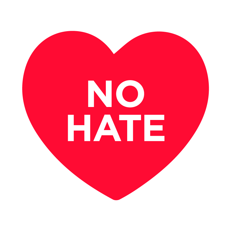 NO HATE - Logo der Initiative No Hate Speech Movement © No Hate Speech Movement